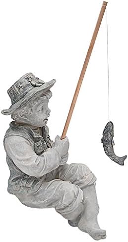 Design Toscano NG32122 Frederic the Little Fisherman of Avignon Lightweight Polyresin Statue, 15 Inch, Two Tone Stone - Image 4