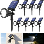 Solar Lights Outdoor, 36 LEDs 1000LM Adjustable Solar Spot Lights Outdoor 2-in-1 Waterproof Landscape Lighting for Garden, Yard & Pathway - 8 Pack (Cool White) by Unknown