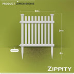Zippity Roger Rabbit Garden Fence, White Vinyl DIY No Dig Kit - Image 5