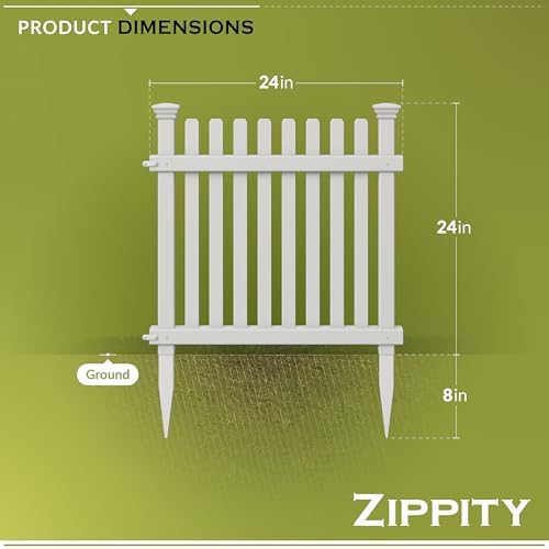 Zippity Roger Rabbit Garden Fence, White Vinyl DIY No Dig Kit - Image 5