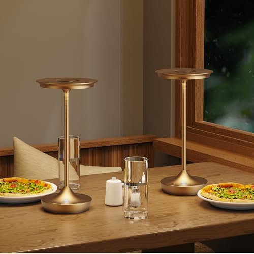 LED Cordless Table Lamp 6000mAh Rechargeable Battery Outdoor Light Bronze - Image 4