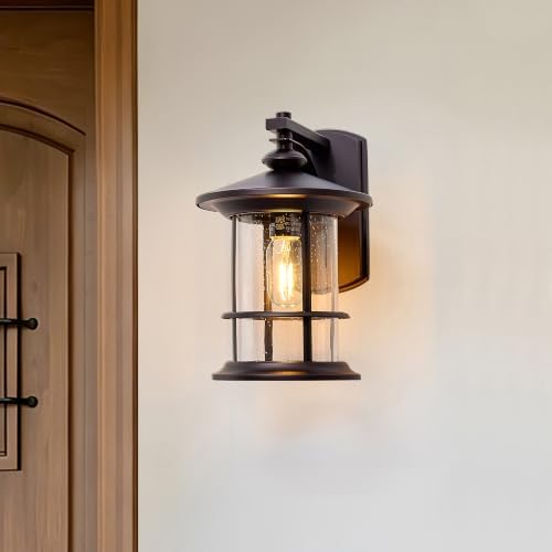 MICSIU 12.5" Height Large Farmhouse Bronze Outdoor Wall Light, Max 100W - Image 3