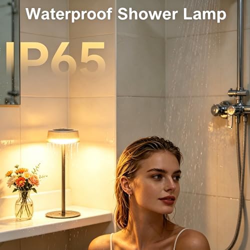 Solar Table Lamps Outdoor 2 Pack, Patio Solar Table Lights IP65 Waterproof - Image 3