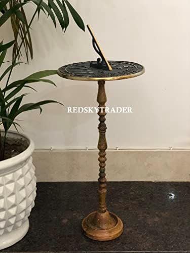 Garden Sundials Pedestal Display Stand Indoor Outdoor Round Sundial Stand for Any Size 8 or 10 inches (Design 4) - Image 6