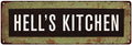 Hell's Kitchen Sign Trolley Bus Roll Vintage Decor Signs Wall Art Decoration Tin Plaque Retro Gift 6 x 18 High Gloss Metal 206180072006 by ChicoCreekSigns