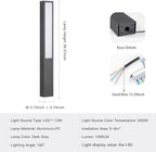 Landscape Path Lights,40 Inch Outdoor Bollard Lights AC 100-240V Aluminum Modern Pathway Lamp IP65 Waterproof 3000K Luxury LED Lighting for Commercial Garden Walkway Lawn Decoration - Image 5
