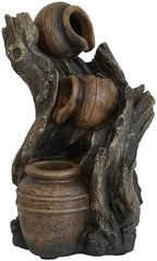 Decorative 3 Tier Water Fountain, Rustic Pot Design - Image 2