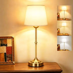 Yunaking Rechargeable Gold Table Lamp: Cordless Lamp with 3 Color Dimmable by Yunaking