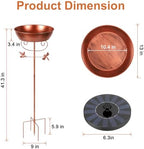 Bird Baths for Outdoors Freestanding Birdbath with Solar Powered Fountain - Image 2