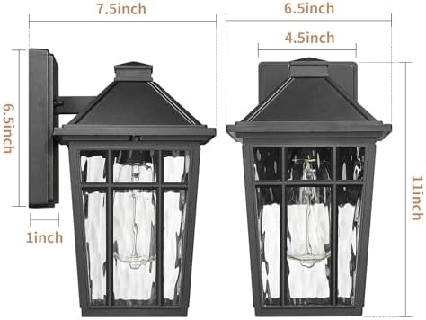 Darkaway 2pcs Outdoor Wall Lights,11inch Exterior Lighting Fixtures - Image 4