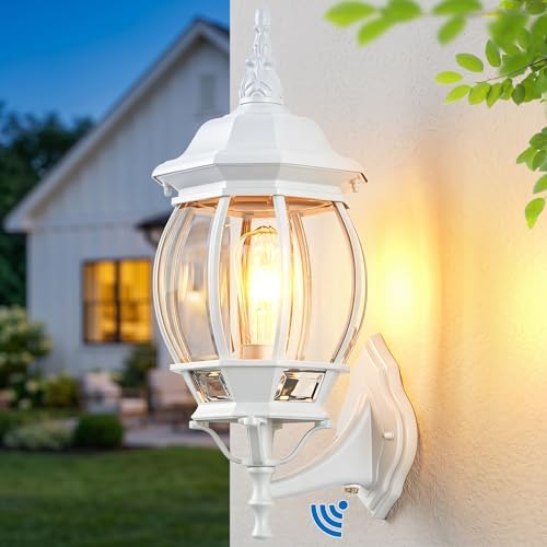 VIANIS Large White Porch Lights Outdoor Dusk to Dawn, Anti-Rust, Waterproof by VIANISLIGHTING