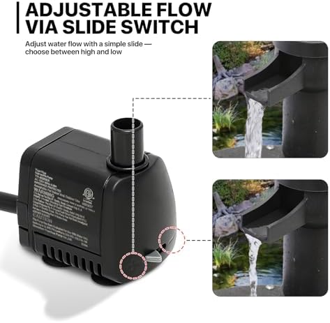 MoNiBloom Outdoor Water Fountains, 27" Tall 2-Tier Barrel, Green - Image 3