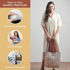 Maison d' Hermine Shopping Bags Cotton Quilted Tote Bag with Zipper Pockets - Image 5