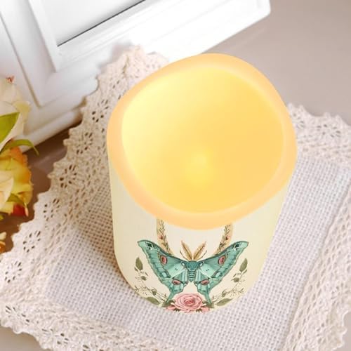 Butterfly Flameless LED Candles with Remote Timer Electric Fake Candle Color Changing Pillar Candles Battery Operated for Table Centerpiece Home Indoor Wedding Decoration Set of 4 - Image 6