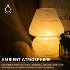 MJ PREMIER Battery Operated Lamp, Cordless Mushroom Lamp with Timer, Cloud - Image 2
