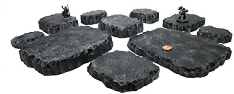 Handmade Basalt Black Stacking Hills - Handmade Terrain for Tabletop War Games and TTRPGs - Image 6