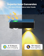 Solar Fence Lights Outdoor Waterproof 8 Pack 60 LM Brighter Dual LED Spot Lens 12 Modes & 9 Colors Deck Lights Solar Powered Wall Lighting Decor for Outside Yard Step Patio Porch Railing Pool - Image 5
