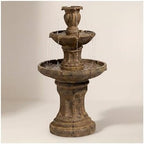 Tuscan Garden 41 1/2" Dark Stone Finish Traditional Tiered Outdoor Fountain - Image 2