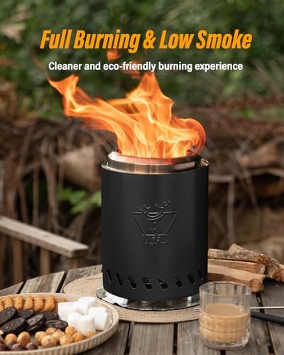 YEFU Tabletop Fire Pit, 7.1x9.7'' Smokeless Mini fire Pit, Quick Ignition - Image 2