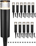 LITFIT 12Pack Low Voltage Bollard Landscape Lights, 12V Aluminum Path Light by LITFIT