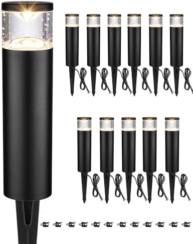 LITFIT 12Pack Low Voltage Bollard Landscape Lights, 12V Aluminum Path Light by LITFIT