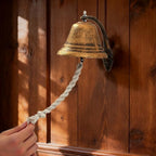 Cast Iron Hanging Dinner Bell with Outdoor Mount for Door Wall(S) & Homelavie Cowbell Instrument for Drum Set Steel Cow Bell with Stick (6inch) - Image 4