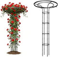 Umbrella Garden Trellis for Climbing Plants Outdoor, 68.9" Mushroom Top Trellis Stackable, Tall PE-coated Metal Obelisk Trellises for Potted Plants, Topiary Tower Vine Support for Rose, Bean, Clematis by TWIRA