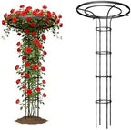 Umbrella Garden Trellis for Climbing Plants Outdoor, 68.9" Mushroom Top Trellis Stackable, Tall PE-coated Metal Obelisk Trellises for Potted Plants, Topiary Tower Vine Support for Rose, Bean, Clematis by TWIRA