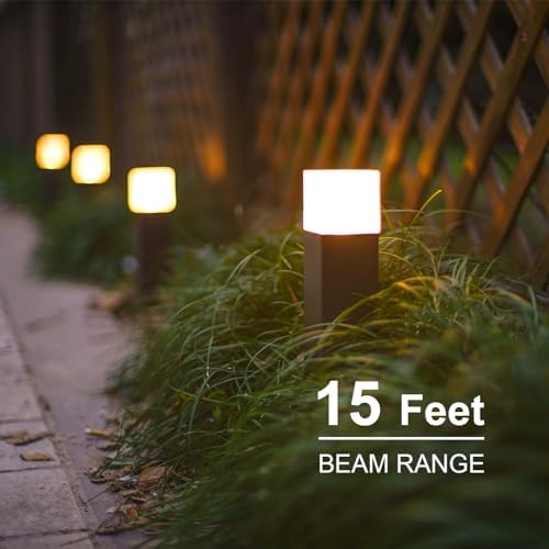 GOODSMANN 8 PK Low Voltage LED Bollard Path Lights 2W 100 Lumen Bronze - Image 6