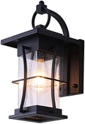 Nordic Outdoor Wall Lantern Waterproof Sconce Lighting Fixture Wall Mounted Lighting with Glass Shades Vintage Kerosene Style Wall Lamp for Porch Creative Cafe Balcony Patio by QIVGXBO