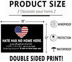 Yard Sign with H-Frame Stakes Hate Has No Home Here UV and Weather Resistant Corrugated Plastic Sign 2-Sided Print for Patio Garden Outdoor Indoor Decor 18"X12" - Image 2