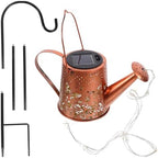 Abaodam Xmas Outdoor Watering Can Solar Light with Stake, Iron Retro by Abaodam