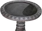24.4" H Cement Bird Bath for Garden- Fibre Reinforced Concrete Bird Baths for Outdoors, Large Size Vintage Carved Pedestal Birdbath for Patio, Yard, Lawn -20”Dia. X 24.4”H Bird Fountain - Image 6