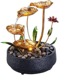 Tabletop Water Fountain Metal Lotus Circulating Fountain by MSEONWXI