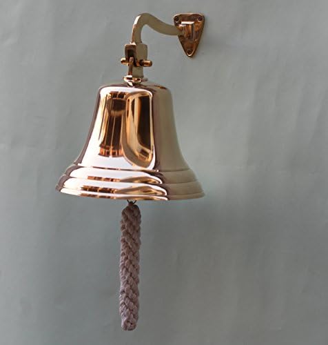 Solid Brass Wall Mounted Ship Hanging Bell for Reception, School, Outdoor,Indoor, Dinner & Chruch - 7 Inch by The Metal Magician - Image 6