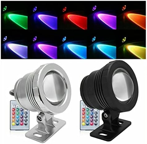 Waterproof 10W RGB LED DC 12V Outdoor 16 Color Changing Waterproof Underwater Flood Spot Light Lamp Garden(Black,15W AC 85-265V) - Image 6