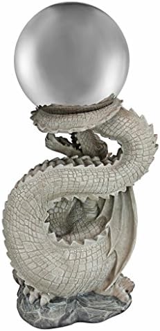 Design Toscano Sir Sagremor's Dragon Sculpture with Glass Gazing Orb - Image 3