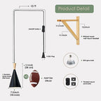 Hanging Grow Light, 20W Full Spectrum Pendant Grow Lights 15FT Power Cord, Decorative Grow Light for Indoor Plants, Flowers, Garden (Ceiling Mounted Hooks&Wall Mounted Bracket Included) - Image 3
