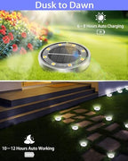 Solar Lights Outdoor Waterproof, 26 Pack 8 LED, Thickened Stainless Steel Ground Light, Solar Garden Lights Landscape Lighting for Patio Pathway Lawn Yard Deck Driveway Walkway, Cool White - Image 4