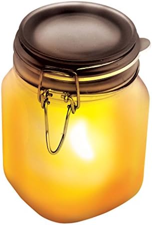 Suck UK - Sun Jar Solar Light Garden Lights Solar Powered Waterproof Rechargeable Lights Indoor & LED Mason Jar Party Gardening Gifts Or Garden Gifts Outdoor Yellow by Suck+UK+