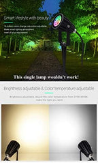 LGIDTECH FUTC04 Miboxer 6W RGB+CCT Outdoor LED Landscape Garden Spotlight AC100-240V 16 Million Colors Changing,Color Temperature Adjustable,Memory Function.Smartphone Can't Control Directly - Image 3