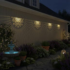 4 Pack Solar Fence Lights Outdoor Wall Lights Plastic Solar Powered Deck Step Stair Lights Mandala Theme Waterproof Fence Solar Light for Garden Post Patio Yard Decor, Gardening Gifts for Women Mom - Image 6
