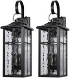2 Pack Dusk to Dawn Outdoor Wall Lights, 23.9" Black - Image 7