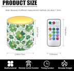 4Pcs LED Candles Bulk Stylish Shamrocks Flickering Flameless Candles with Remote and Timer Battery Operated Pillar Tea Lights for Indoor Outdoor St Paddy's Day Party Decoration - Image 3
