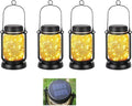 Mlambert 4 Pack Solar Hanging Mason Jar Lights with Stakes Bundle with 1 Pack Solar Mason Jar Lights Lid (No Jars) by Mlambert