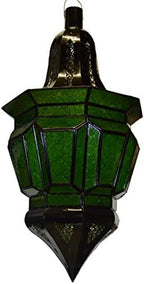 Moroccan Lantern Chandelier Handmade Wrought Iron Hanging Decorative Multicolored Glass X-Large - Image 3