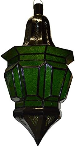 Moroccan Lantern Chandelier Handmade Wrought Iron Hanging Decorative Multicolored Glass X-Large - Image 3