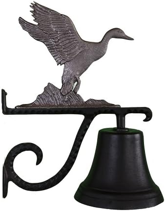 Montague Metal Products 7.75″ Diameter Cast Bell with Ornament, Hanging Bell, Dinner Bell, Heavy Duty Cast Aluminum (Duck) by MontagueMetalProducts