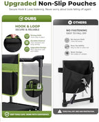 Garden Stool & Kneeler 7-Piece Set with 3 Aluminum Tools, Double-Layer Tote Bag & 2 Side Pouches - Foldable Gardening Bench Kit - Ideal Gifts for Women Mom Seniors (Light Green) - Image 3