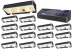 JOFIOS Solar Fence Lights Outdoor, 9 Fixed Colors ＆ Color Changing Fence Lights Solar Powered Waterproof IP65 Dusk-to-Dawn LED Deck Lighting for Patio, Railing, Pool, Porch, Backyard, Wall, 16 Pack by JOFIOS